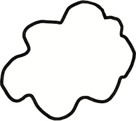 cute message box, cloud box clipart