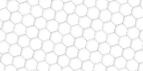 3d hexagonal structure futuristic white background and embossed hexagon abstract with hexagon background. honeycomb hexagonal background. Hexagon shape, white, shiny gray. hexagon pattern shape.
