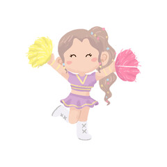 Child character illustration. watercolor style cartoon