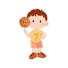 Child character illustration. watercolor style cartoon