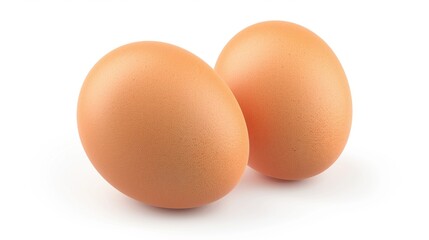 two eggs isolated on white