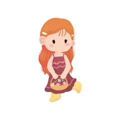 Child character illustration. watercolor style cartoon