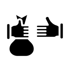 Bribe Vector Glyph Icon Design