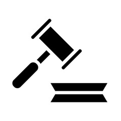 Law Vector Glyph Icon Design
