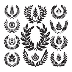 Laurel Sign Illustration Icon Logo Vector
