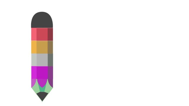 graphic design animation of a pencil