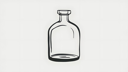 Isolated Clear Bottle on White Background