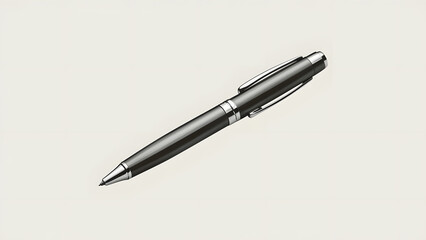 Minimalist Ballpoint Pen Isolated