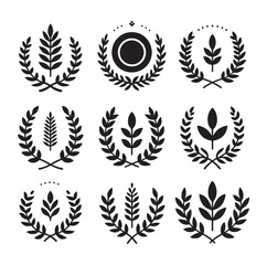 Obraz premium Laurel Sign Illustration Icon Logo Vector 
