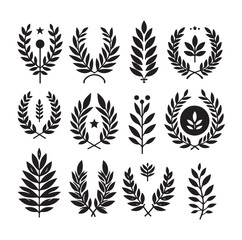 Laurel Sign Illustration Icon Logo Vector

