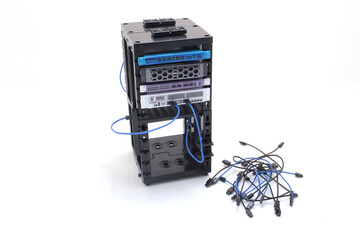 the scale of Severs computer. Commutator. flashing lights.