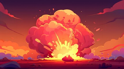 cartoon explosion vector