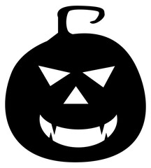 black halloween pumpkin