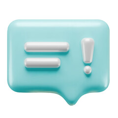 Vector realistic icon of message shape with imitation text, textbox, isolated on transparent background, for your social media chat design, website