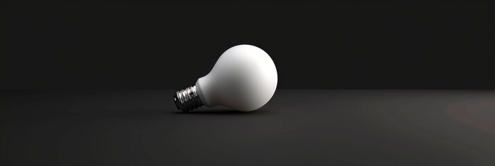 White light bulb, lamp mockup, lightbulbs banner, minimal light bulbs with copy space, creativity idea