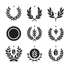 Obraz premium Laurel Sign Illustration Icon Logo Vector 