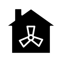 Ventilation Vector Glyph Icon Design
