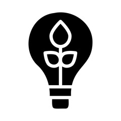 Incandescent Light Vector Glyph Icon Design