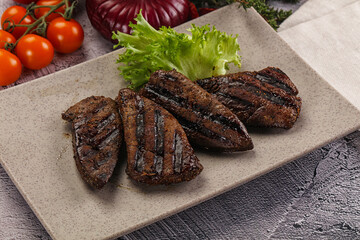 Grilled diet beef liver steak