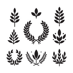 Fototapeta premium Laurel Sign Illustration Icon Logo Vector 