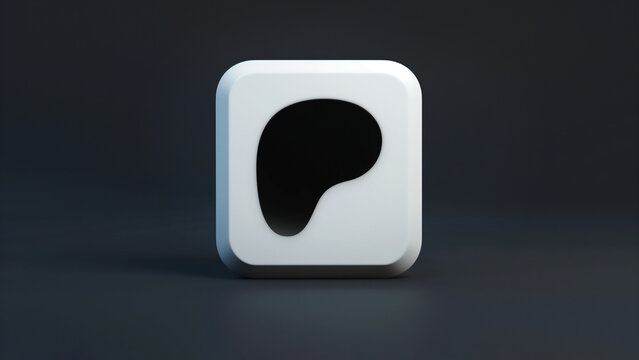 Patreon app 3d icon on a dark background