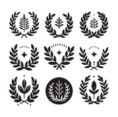 Fototapeta premium Laurel Sign Illustration Icon Logo Vector 