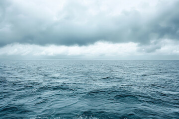 A View of the Ocean with Cloudy Skies