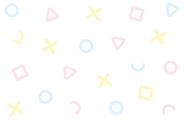 パステルカラーのかわいい図形背景