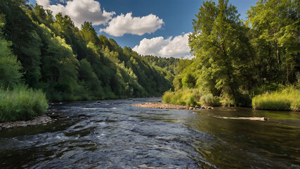 mountain river in the forest