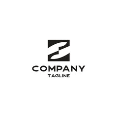 Letter Z initial logo icon design template flat vector