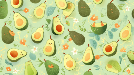 seamless pattern with easter eggs