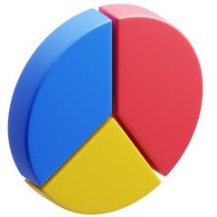 Pie Chart Icon 3D Illustration. Infographic Theme.