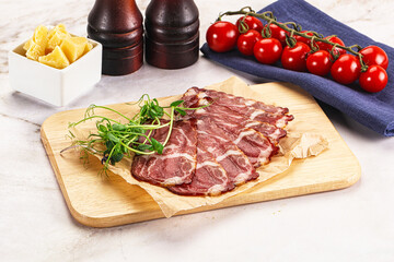 Italian pork sausage - prosciutto crudo