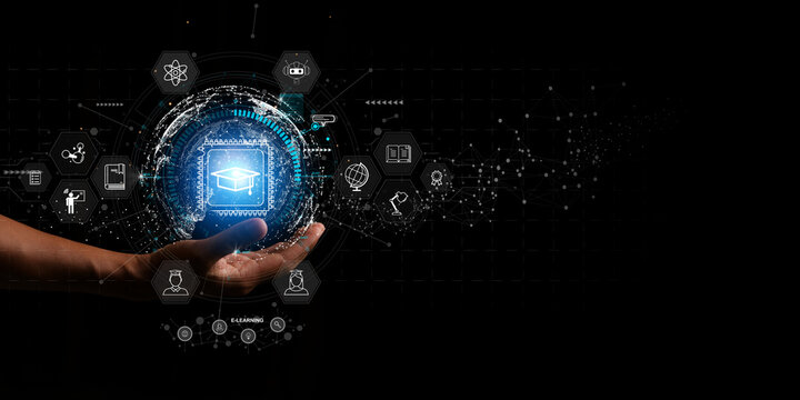 Male and female student icons. Education concept for success.