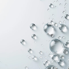 Water drops on a white background 3d rendering 3d illustration
