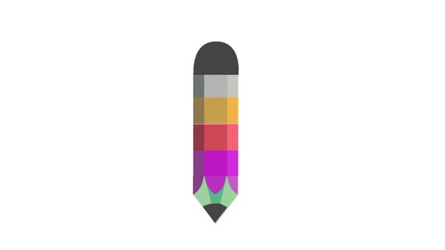 graphic design animation of a pencil