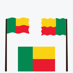 Fototapeta premium Benin flag Vector 