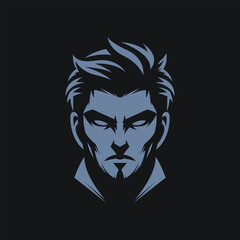 minimalist man face logo