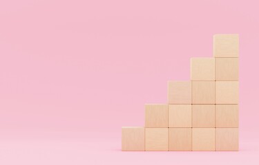 背景素材_積み木_ピンク