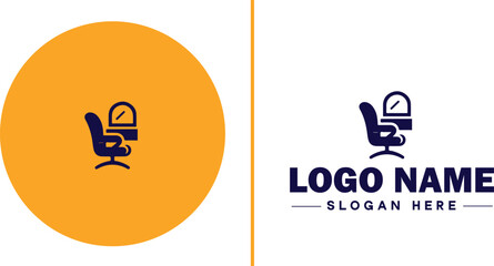 Furniture rental icon Furniture leasing Furniture hire Furniture borrowing flat logo sign symbol editable vector