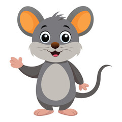 Cute mouse presenting with his hand