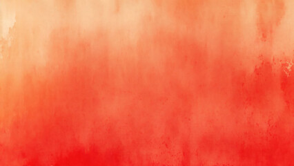 Fototapeta premium Red orange background with texture and distressed vintage grunge and watercolor paint stains backdrop