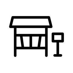 Bus Station Icon Vector Symbol Design Illustration