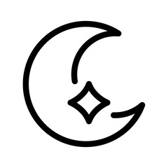 Moon Icon Vector Symbol Design Illustration