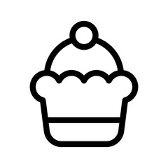 Cupcake Icon Vector Symbol Design Illustration