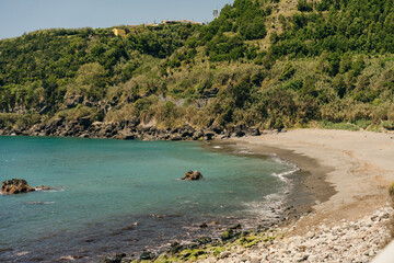 Agua d Alto beach, at Sao Miguel Island, Azores, Portugal
