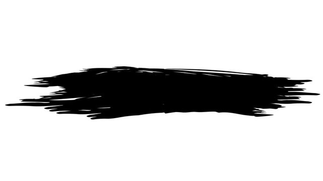 brush tittle box animation, subtitle name hand drawing, grunge text box black and white