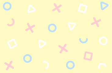 パステルポップな図形の背景