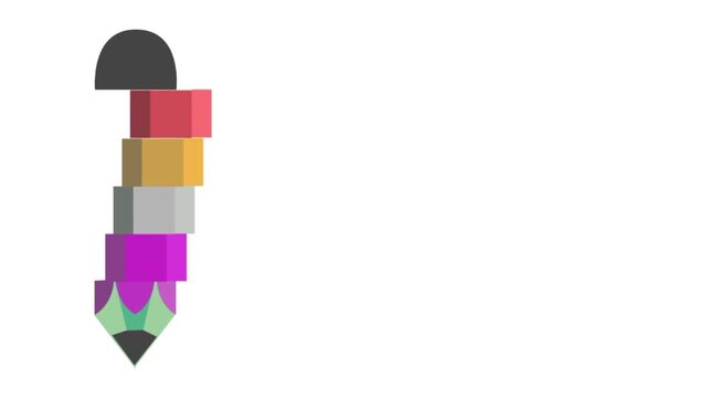 graphic design animation of a pencil
