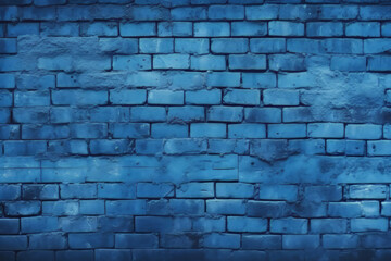 Obraz premium Processed collage of dark blue old brick wall texture. Background for banner, backdrop or texture